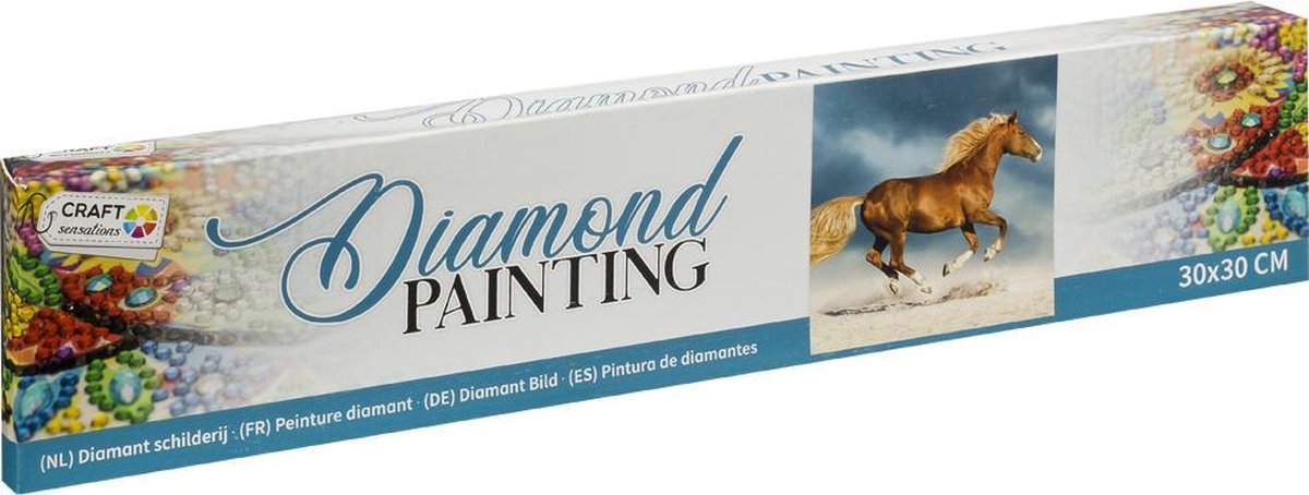 Diamond painting | Paard | Afmeting: 30 x 30 CM | Inclusief diamond painting pen | Diamond painting volwassenen